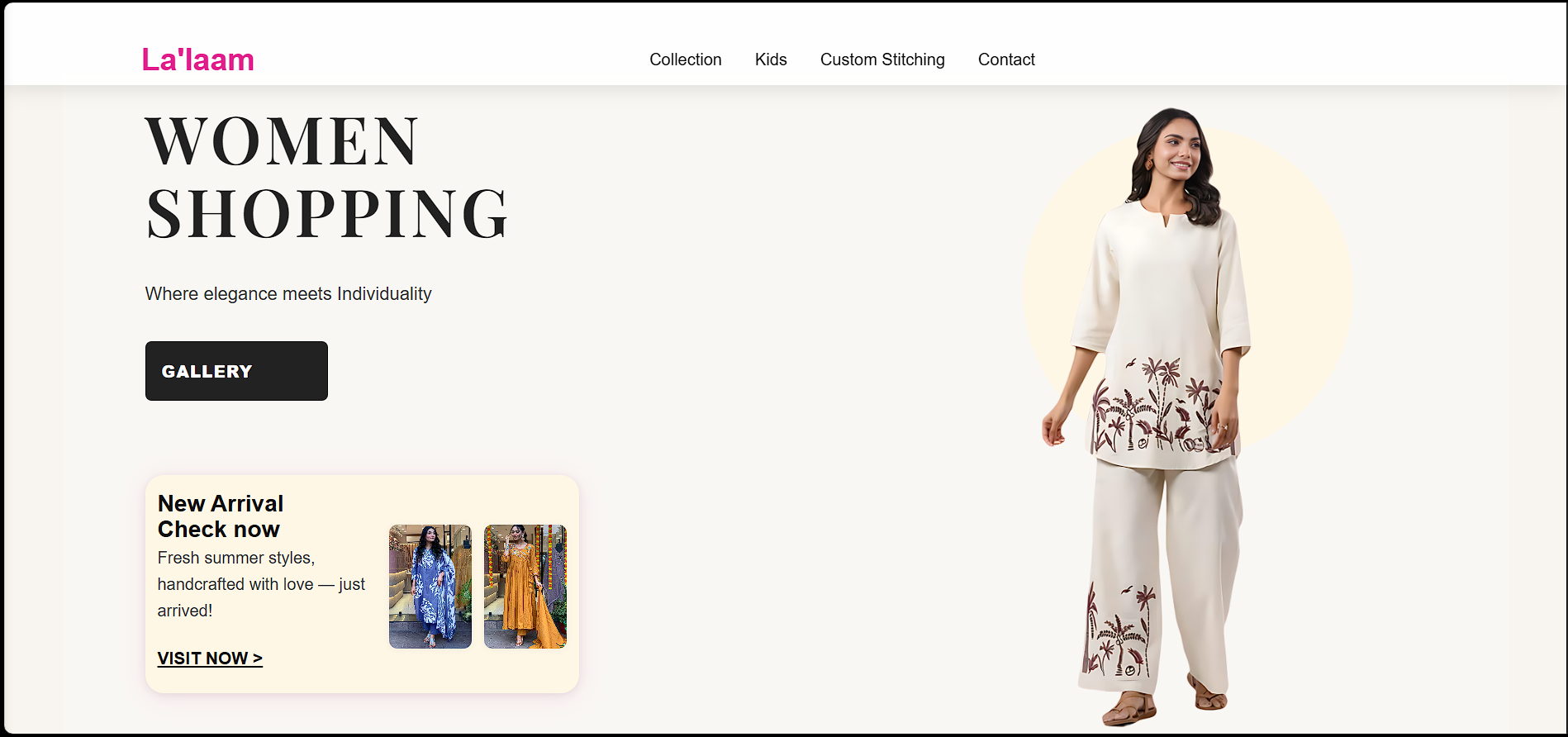 La'laam Fashion Store Website Preview